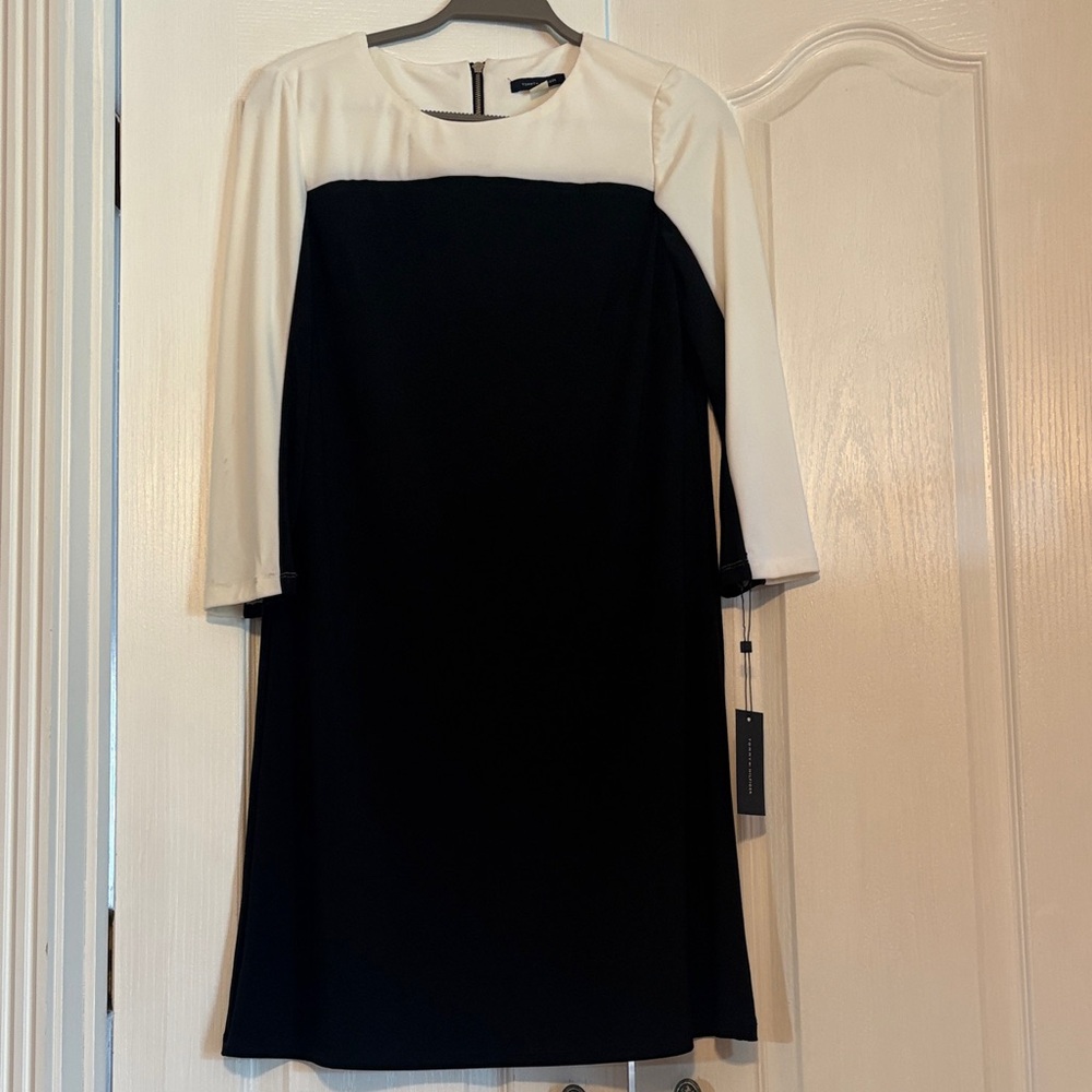 Tommy Hilfiger Two-Tone Black and White Shift Dress
